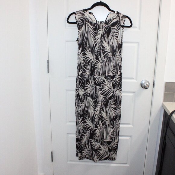 Hugo Boss Pleated Sheath Dress Black XS Emago Palm - Picture 1 of 3